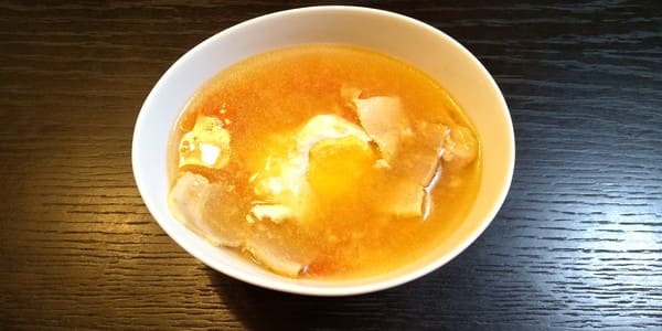ホットクックのおすすめレシピ2位：卵入りトマトスープ